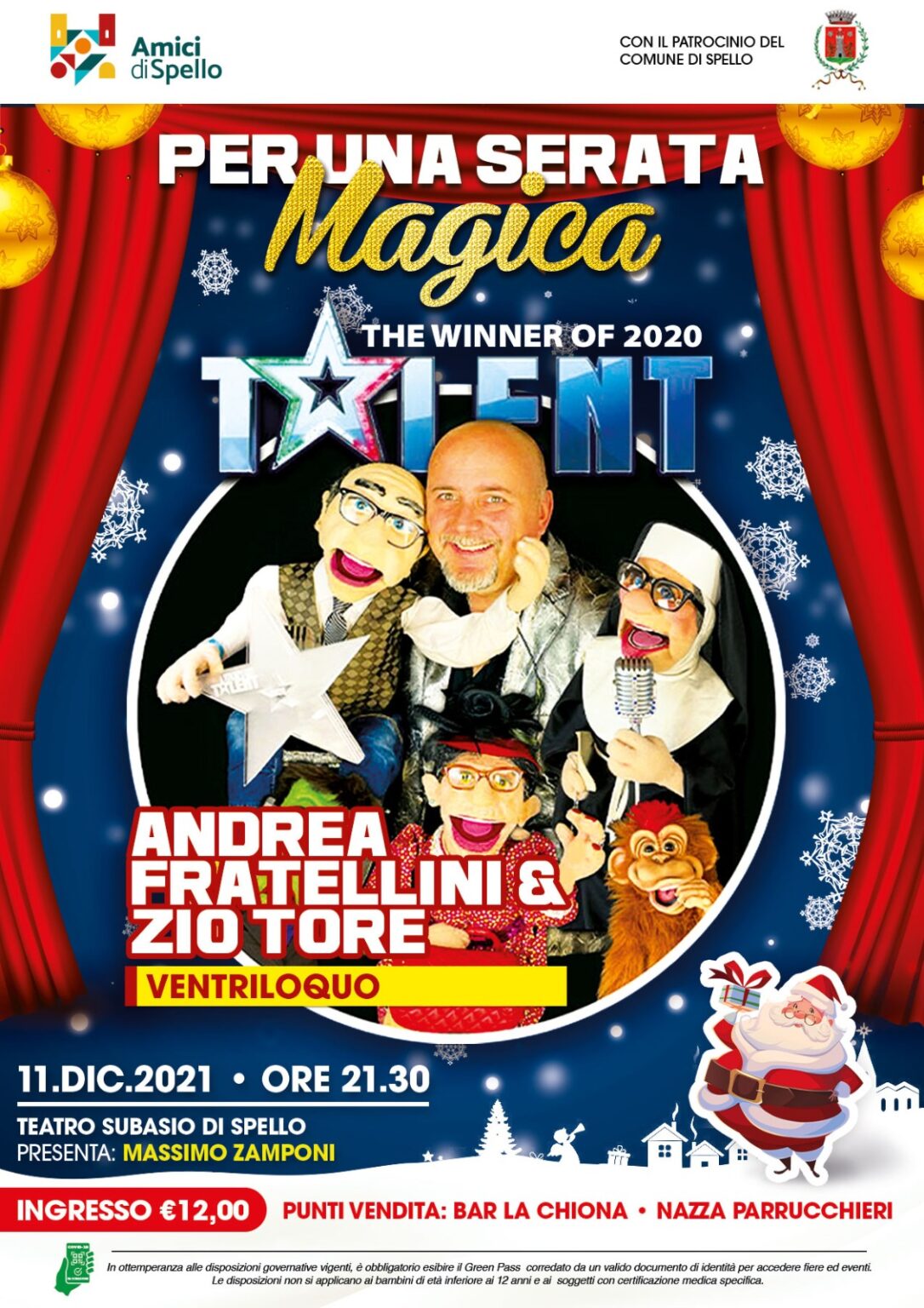 Spettacolo Andrea Fratellini e zio Tore al teatro Subasio di Spello