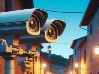 In fase di installazione il nuovo sistema di videosorveglianza.