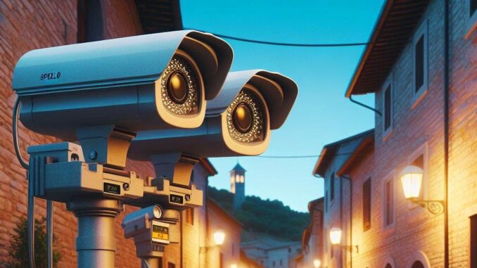 In fase di installazione il nuovo sistema di videosorveglianza.