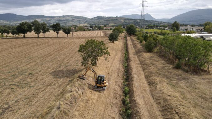 Lavori di manutenzione al torrente Chiona a Spello