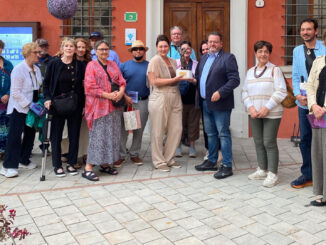 Delegazione di Walla Walla a Cannara: donata statua San Francesco