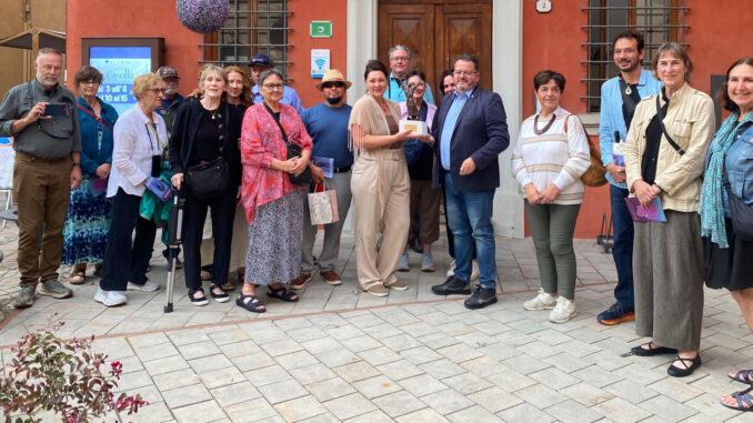 Delegazione di Walla Walla a Cannara: donata statua San Francesco