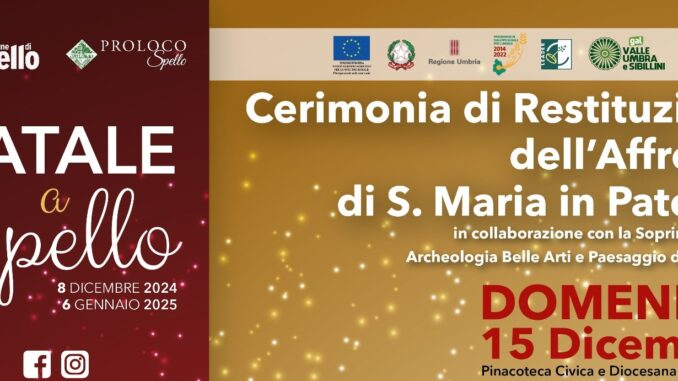 Restituzione dell’affresco di S. Maria in Paterno: un tesoro ritrovato