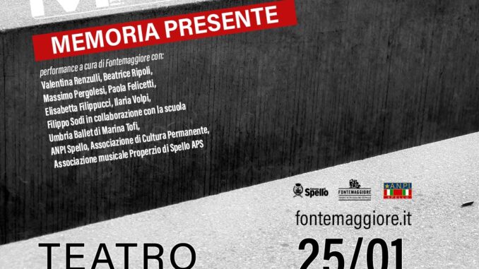 Memoria Presente, evento a Spello per il Giorno della Memoria