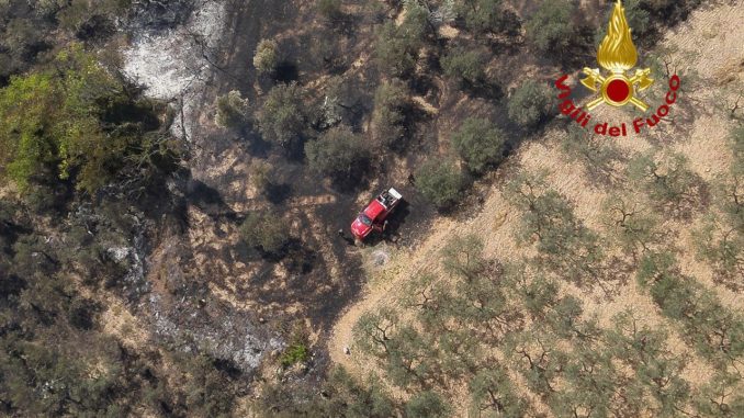 Incendio a Capitan Loreto, fiamme lambiscono il bosco
