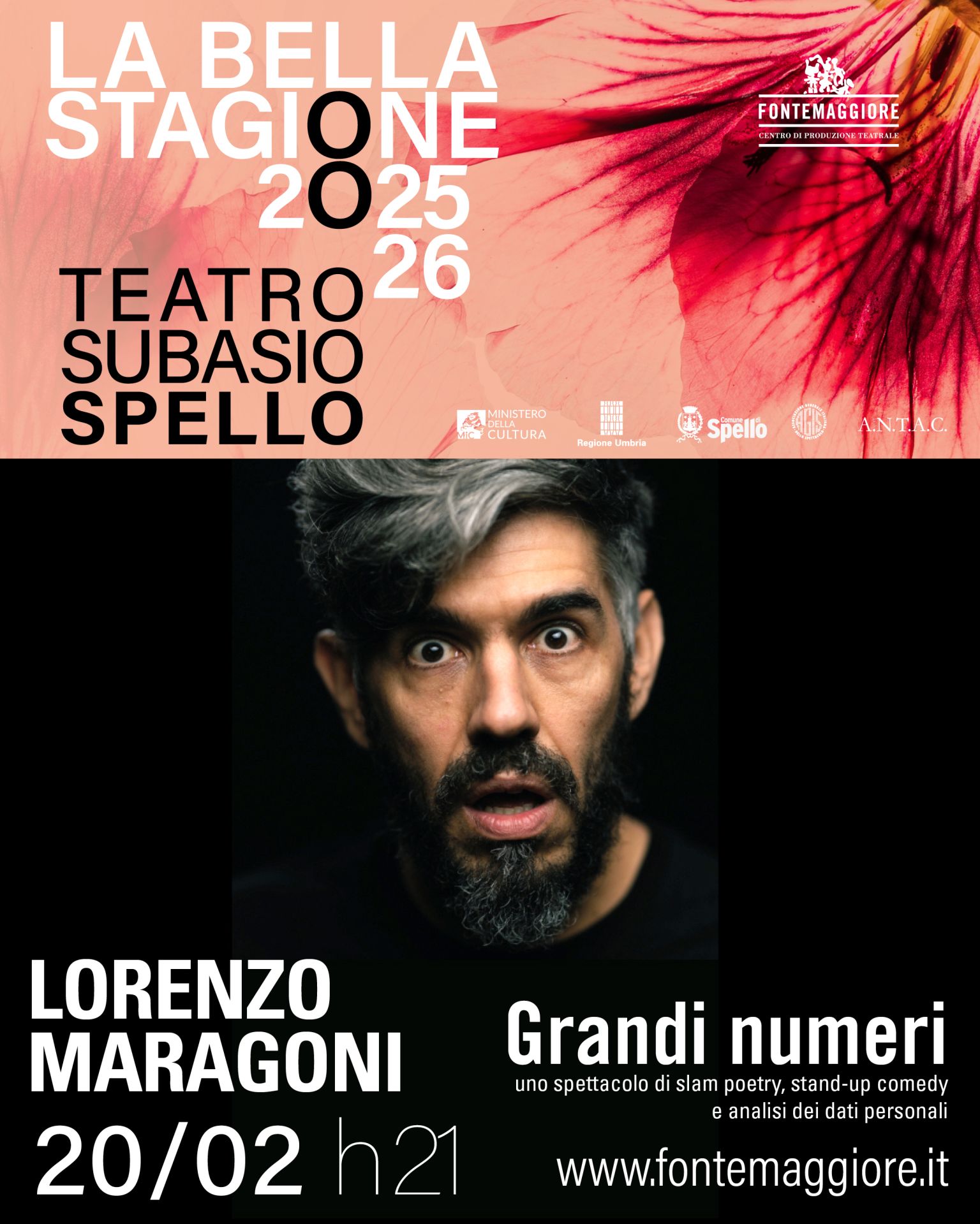 Teatro Subasio: Maragoni tra slam poetry e dati personali
